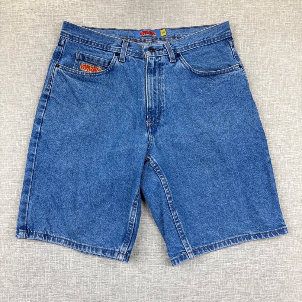 Empyre Mens Size 30 Loose Fit Denim Skate Shorts Medium Wash Blue